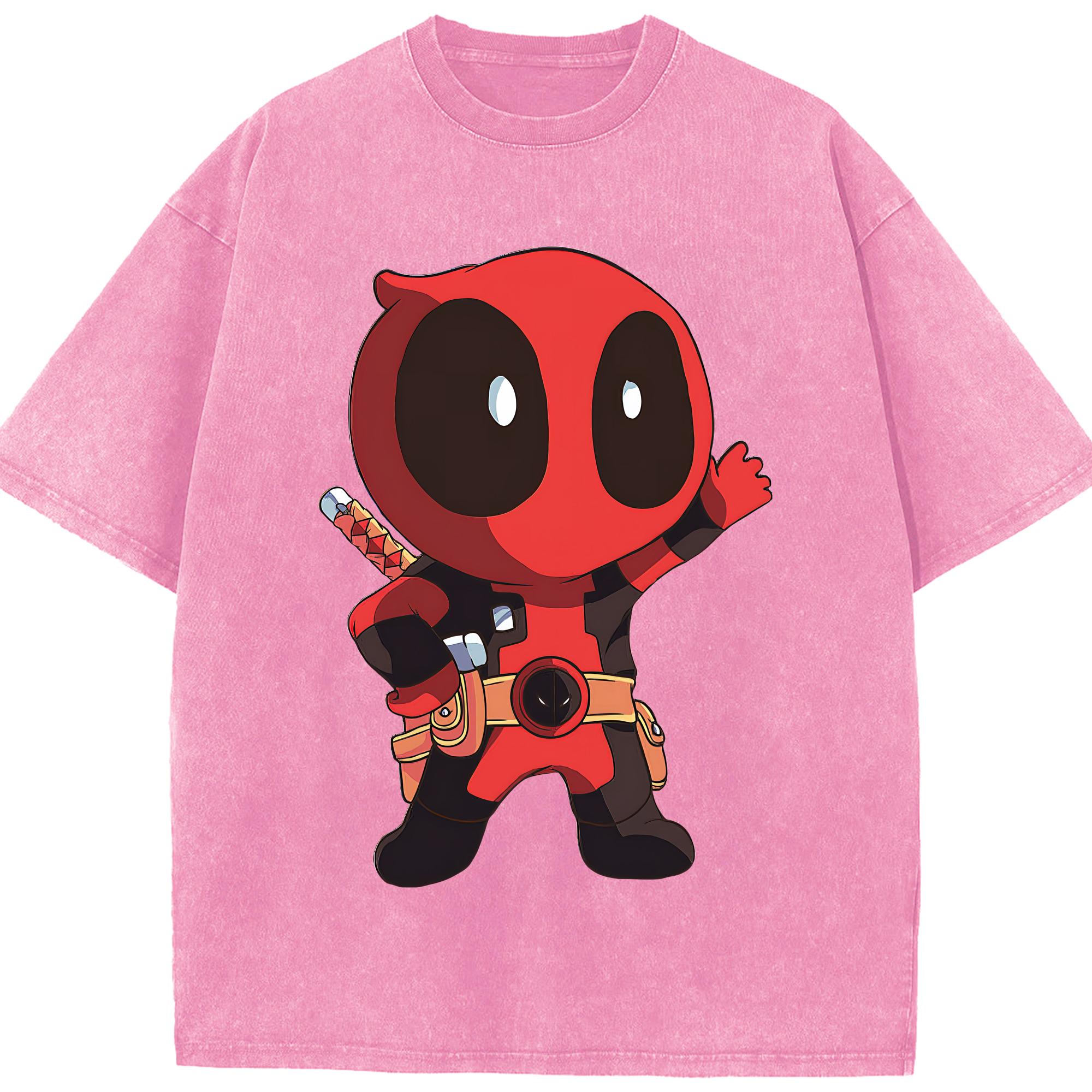 （画像用） Deadpool デッドプール 綿100% ヴィンテージ風 半袖Tシャツ（フロントプリント）